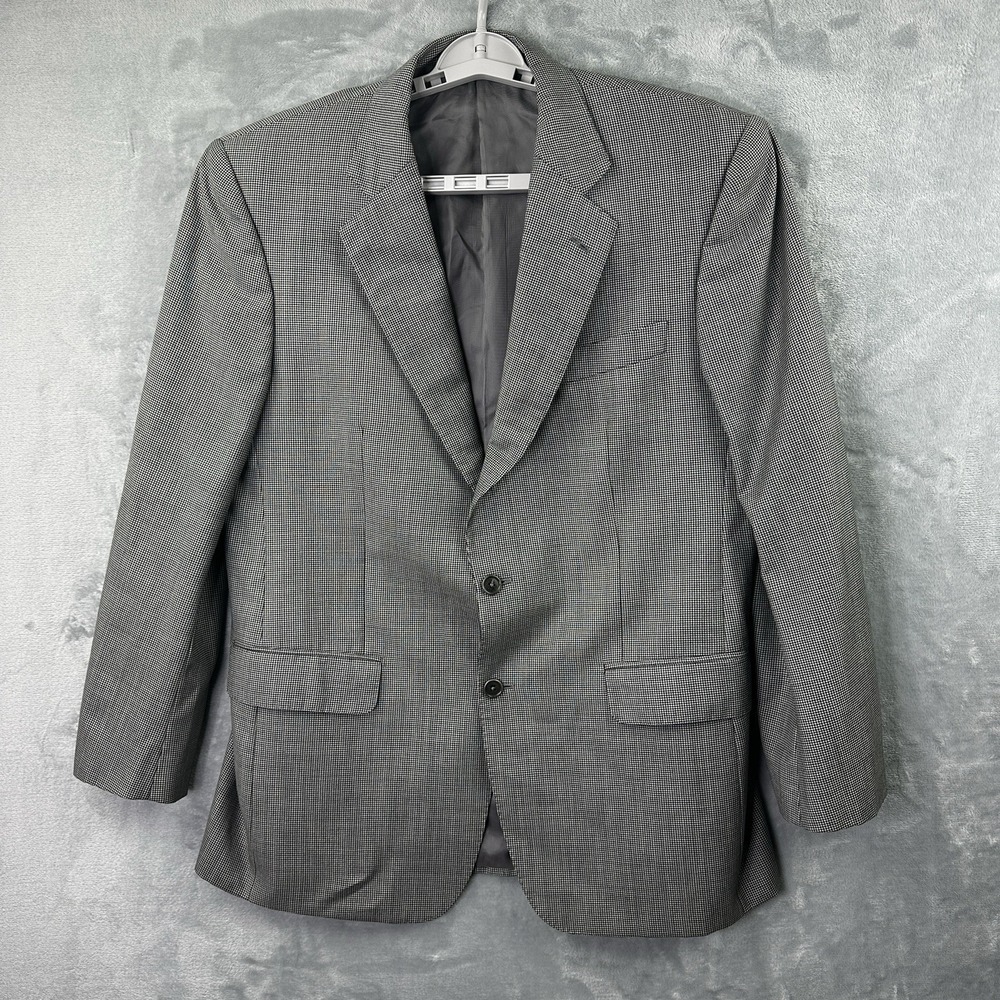 Brooks Brothers Blazer‎ Mens 42R Brown Wool Houndstooth Sports Jacket